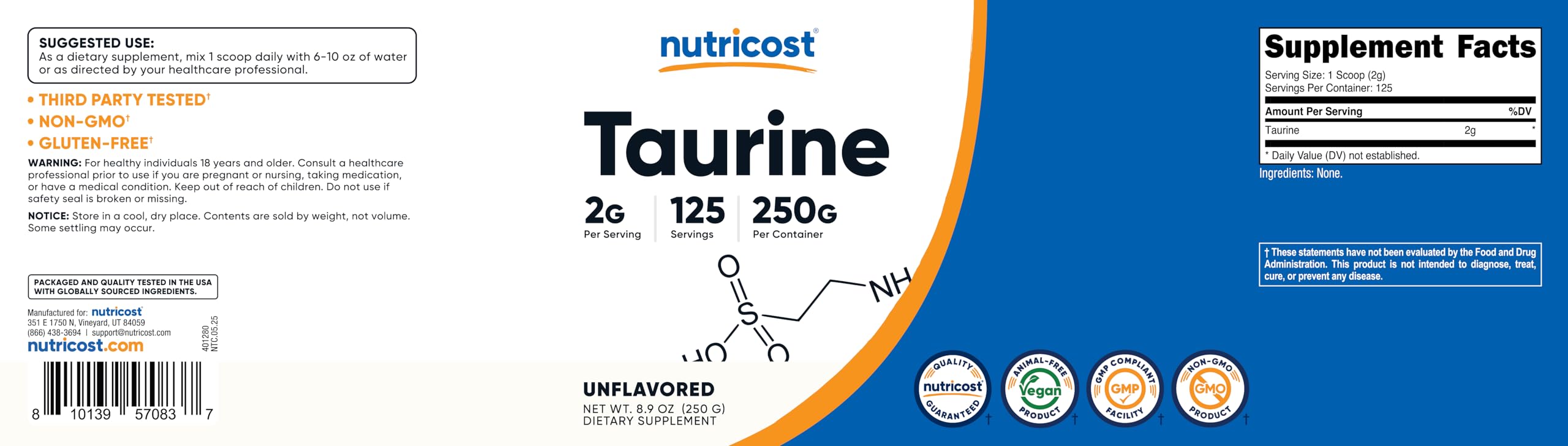 FDA Registered Facility packaging and labeling
