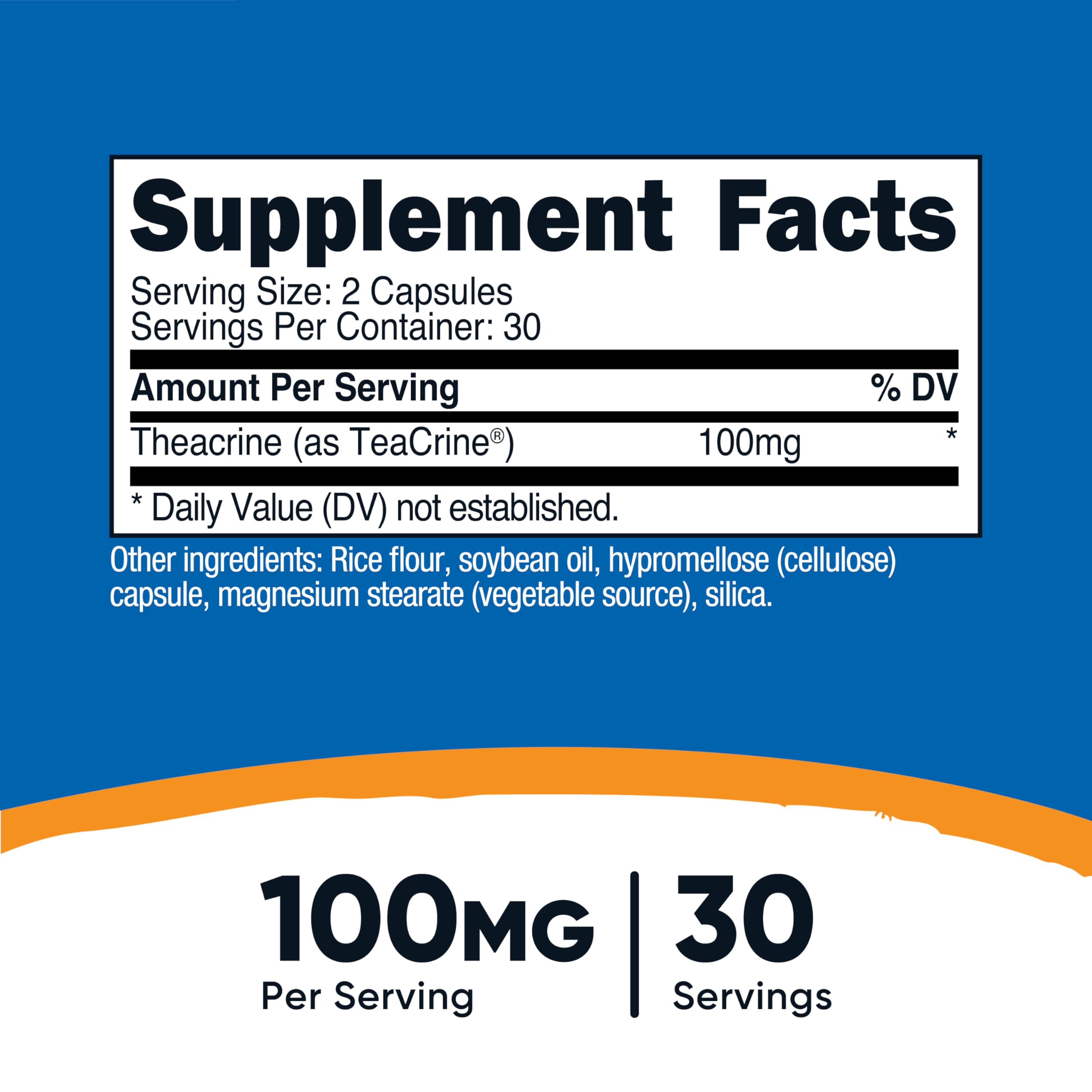 Nutricost Theacrine Teacrine bottle with 60 capsules