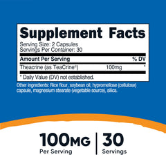 Nutricost Theacrine Teacrine bottle with 60 capsules