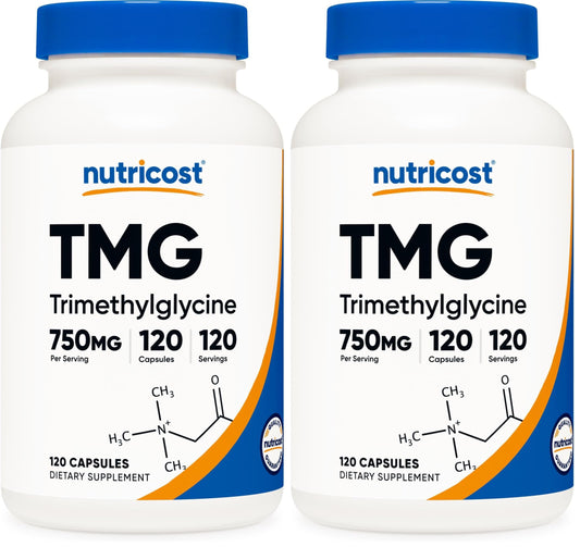 Nutricost TMG 750mg bottle front view