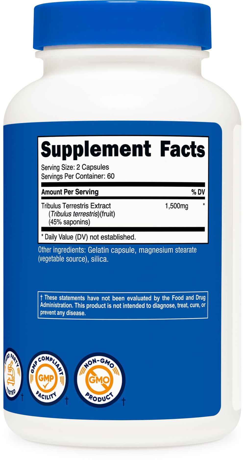 Nutricost Tribulus Terrestris 120 capsules packaging front