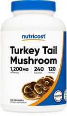 Nutricost Turkey Tail Mushroom Capsules bottle label