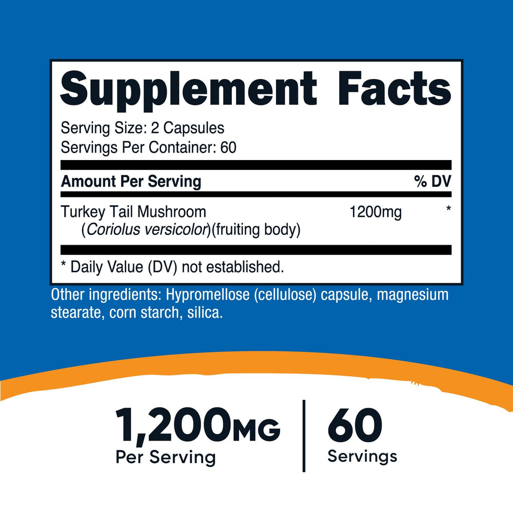 Bottle label showing 60 servings