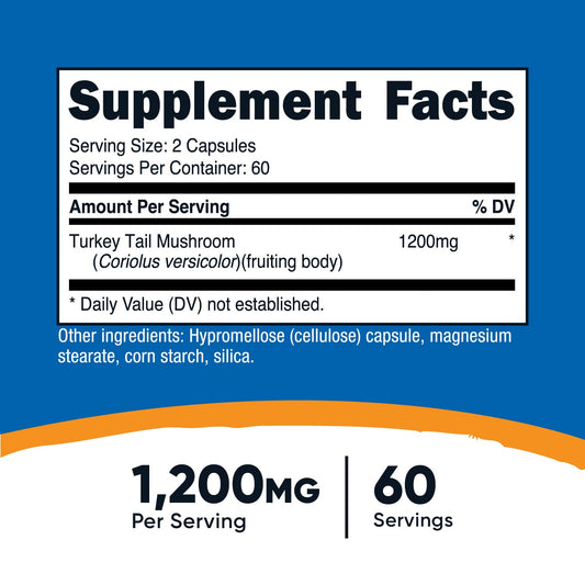 Bottle label showing 60 servings