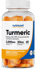 Nutricost Turmeric Gummies bottle showing 2000mg per serving