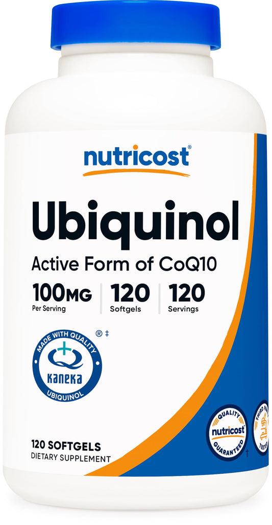 Bottle of Nutricost Ubiquinol Softgels (120 softgels)