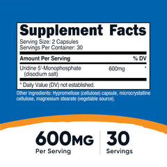 Vegan-friendly Uridine Monophosphate capsules