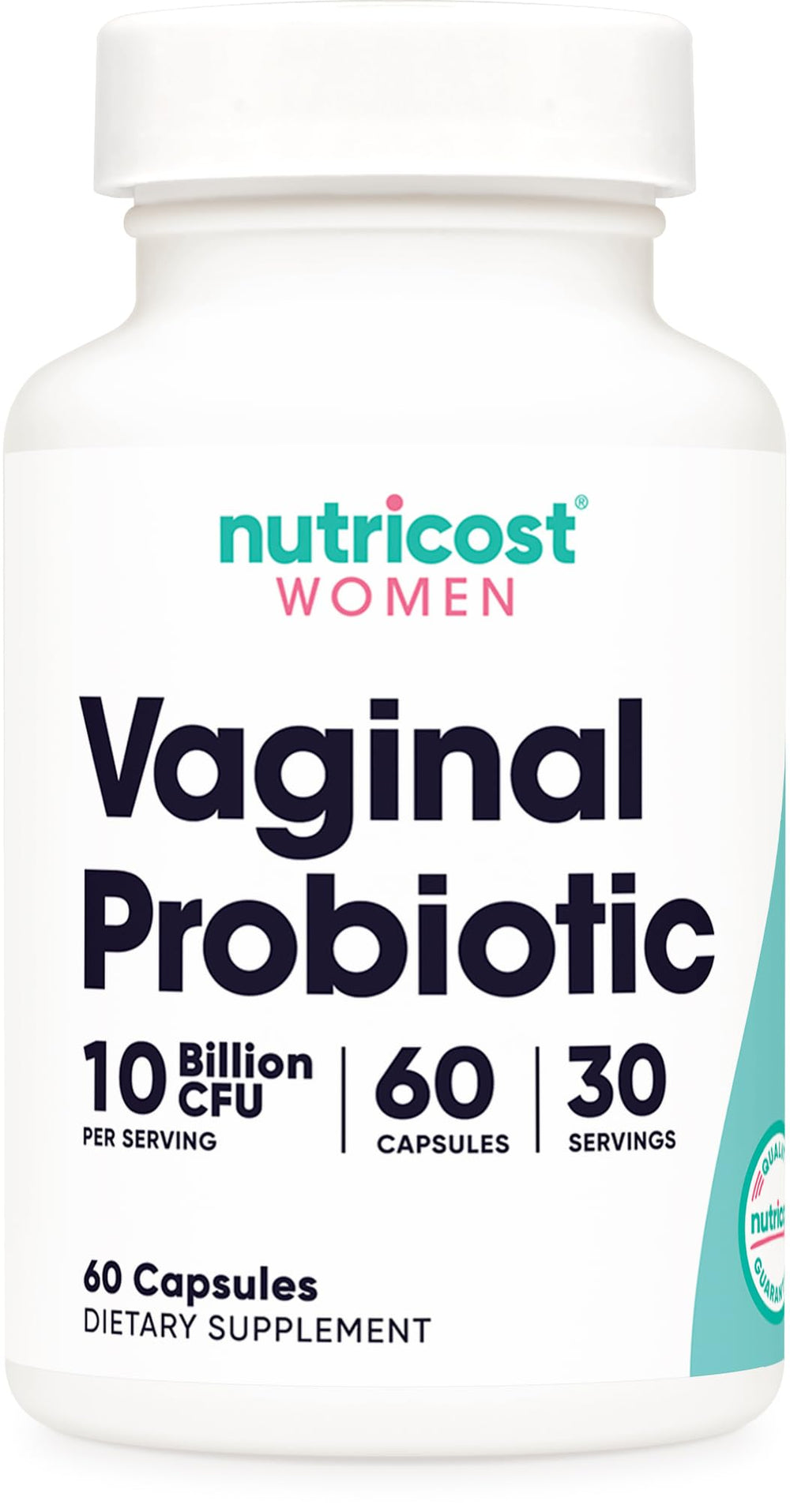 Nutricost Vaginal Probiotic for Women bottle and label