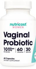 Nutricost Vaginal Probiotic for Women bottle and label