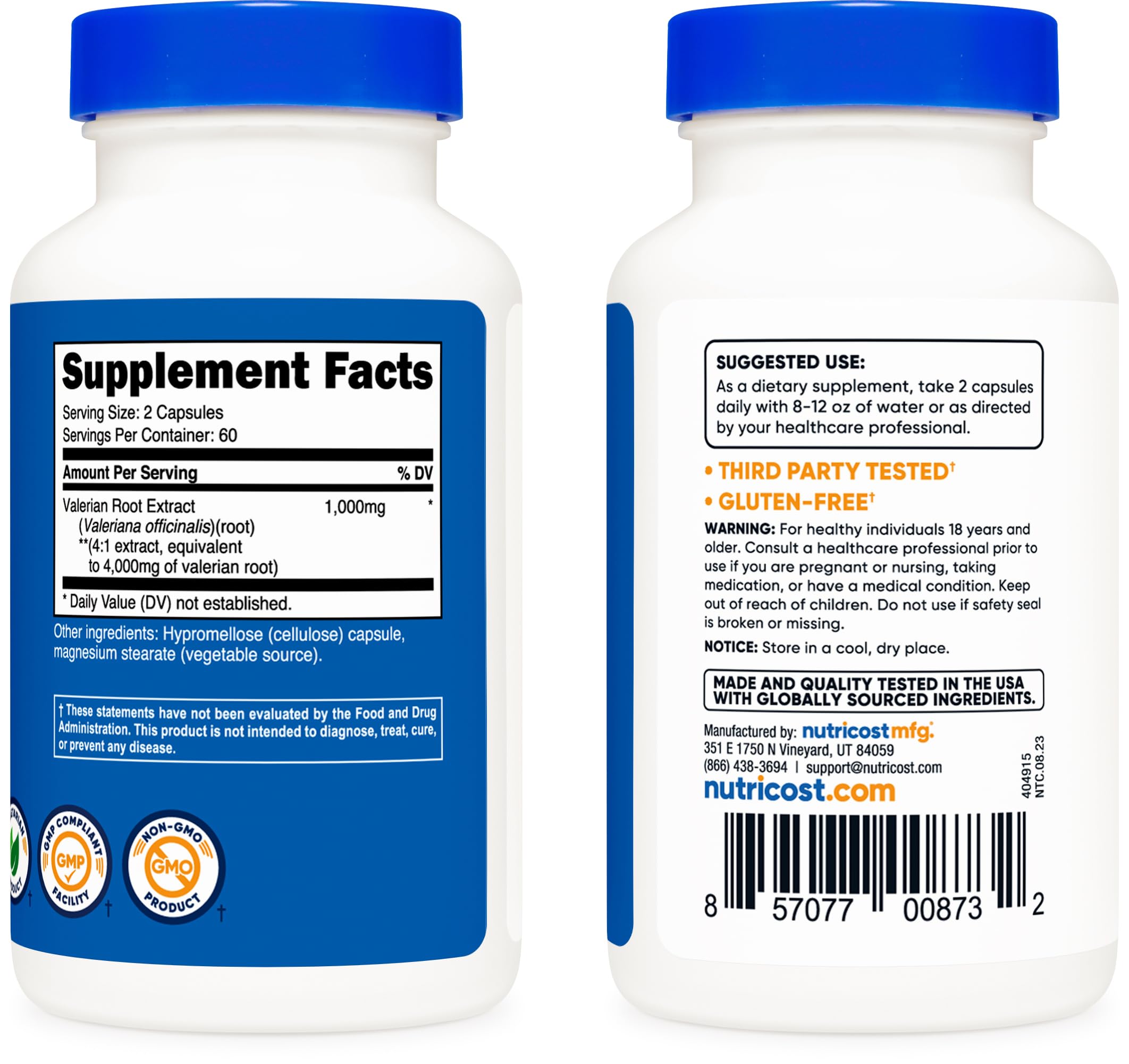 Certification image: GMP compliant and FDA registered facility