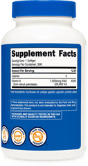 Made in USA Nutricost Vitamin A bottle