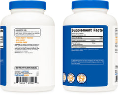 Nutrition facts panel for Nutricost Vitamin C with Rose Hips