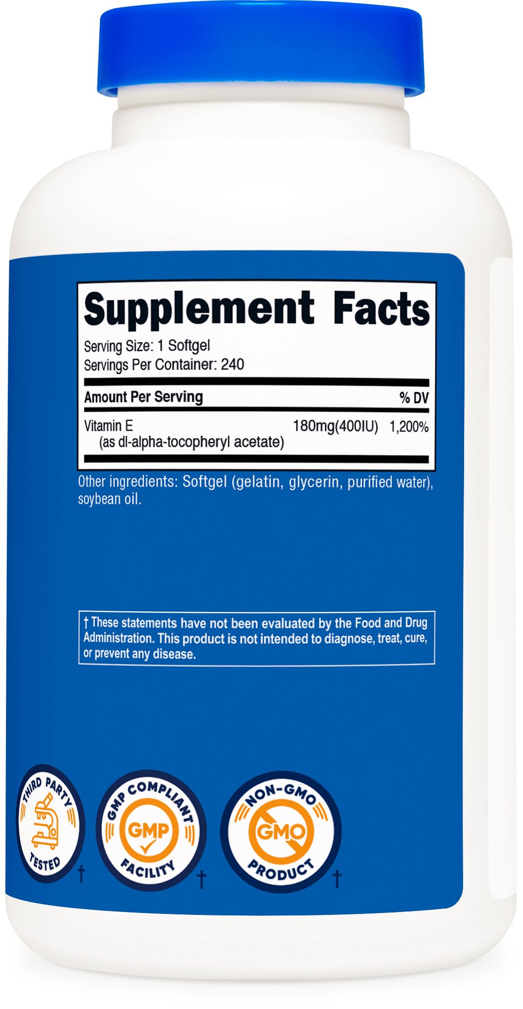 GMP-compliant, FDA-registered Nutricost facility badge
