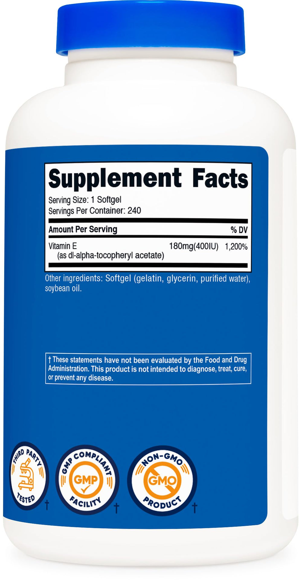 GMP-compliant, FDA-registered Nutricost facility badge