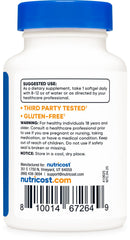 Gluten free and non-GMO packaging for Nutricost K2 MK-7