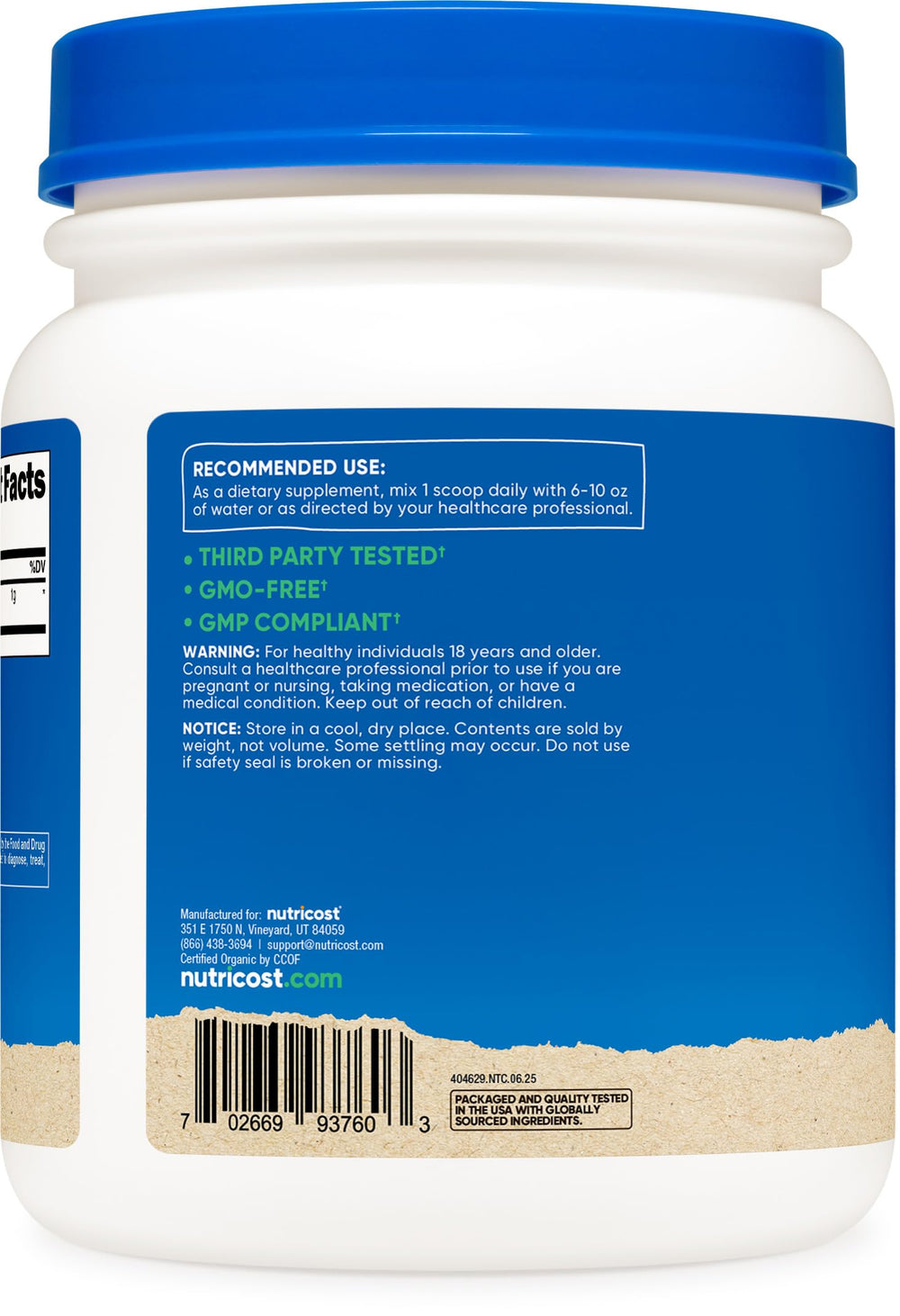 Gluten-free and Non-GMO assurance