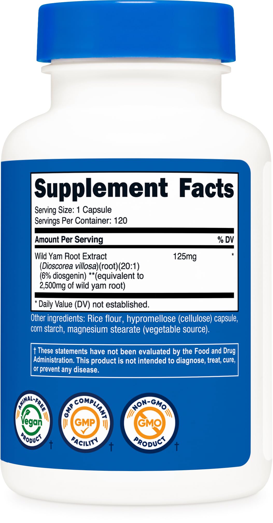 Facility label indicating NSF GMP FDA certification