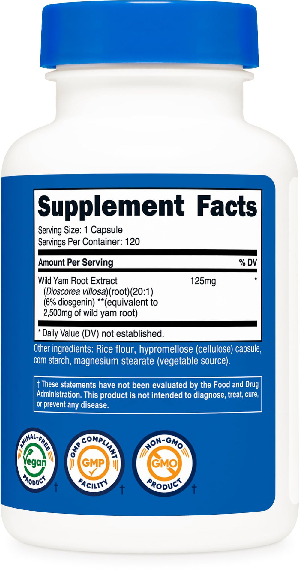 Facility label indicating NSF GMP FDA certification