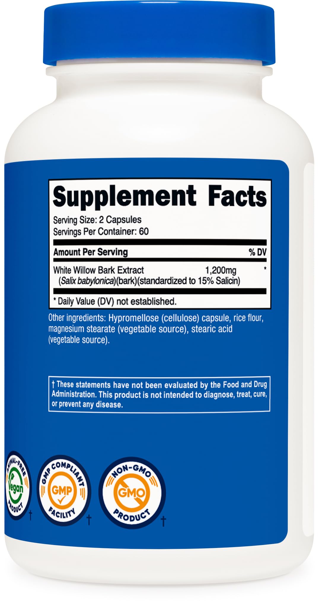 Ingredients and GMP badge on packaging