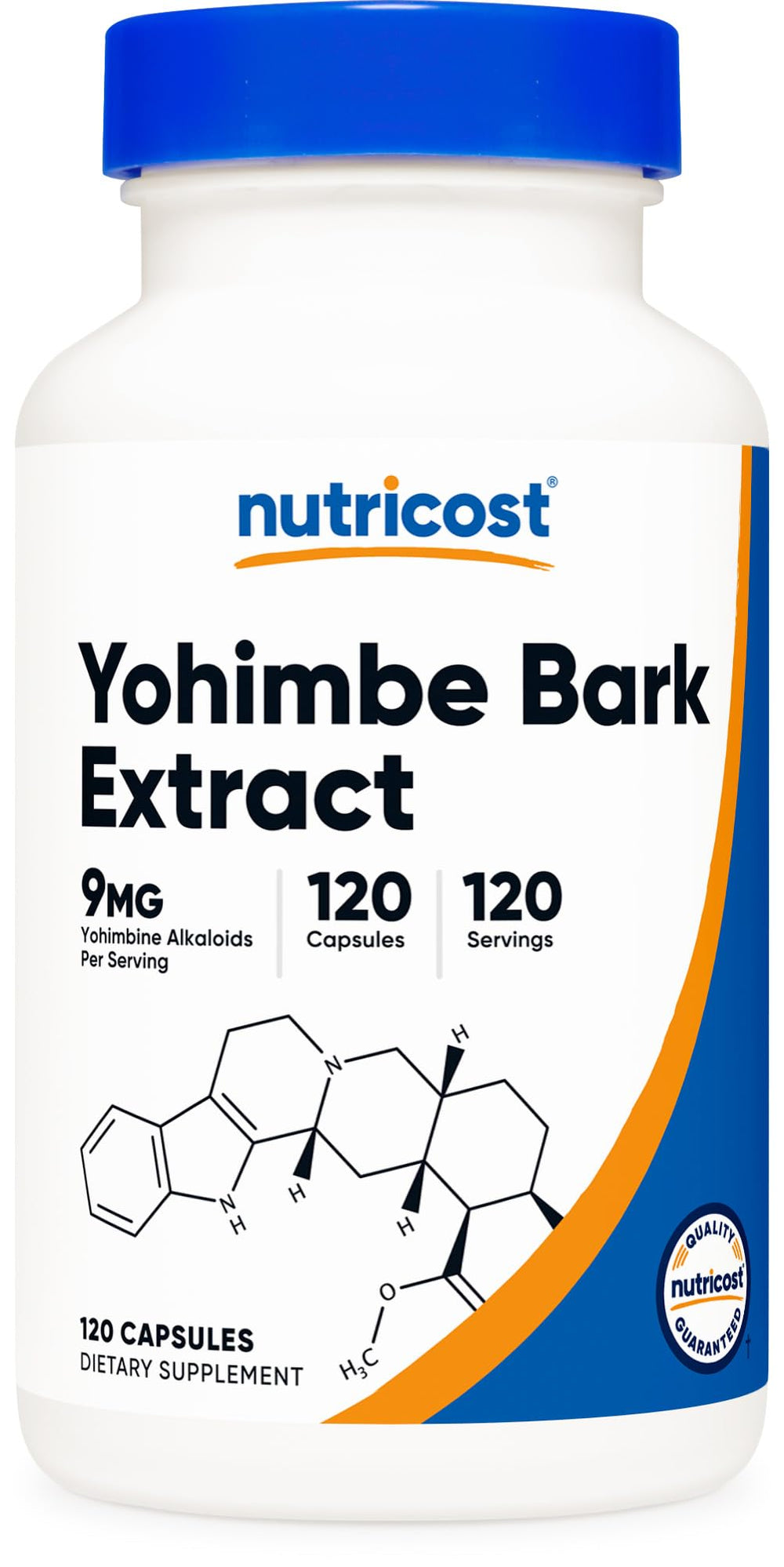 Nutricost Yohimbe Bark Extract 450mg bottle with 120 capsules - main image