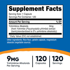 Close-up of Yohimbe Bark Extract capsules