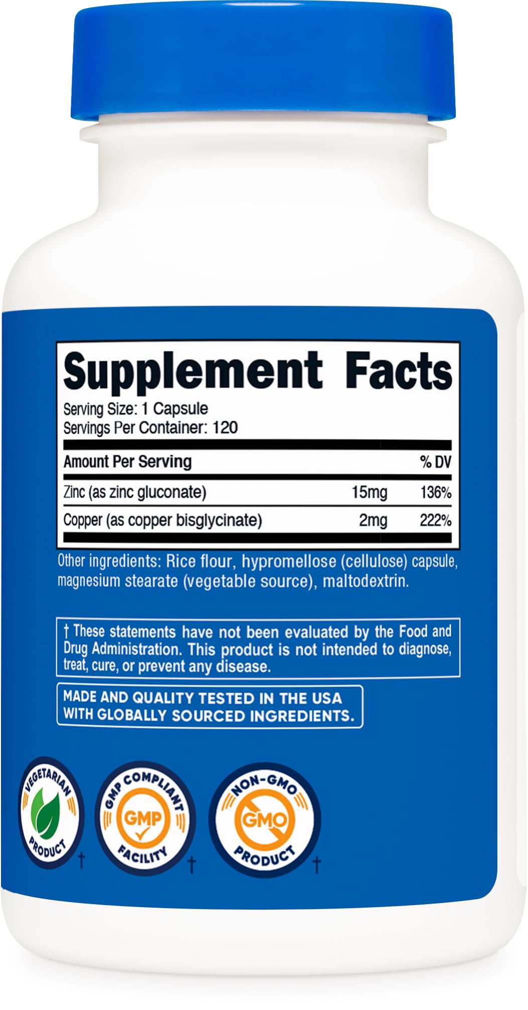 Third-party ISO-accredited lab testing seal on Nutricost product