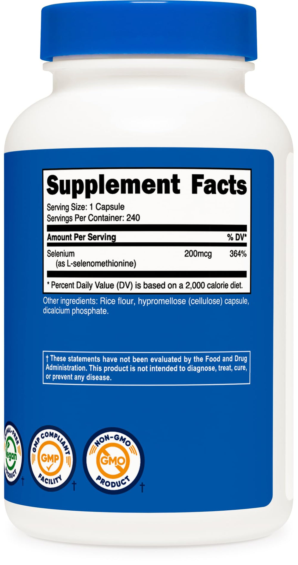 Manufactured in NSF Certified GMP facility for Nutricost Selenium