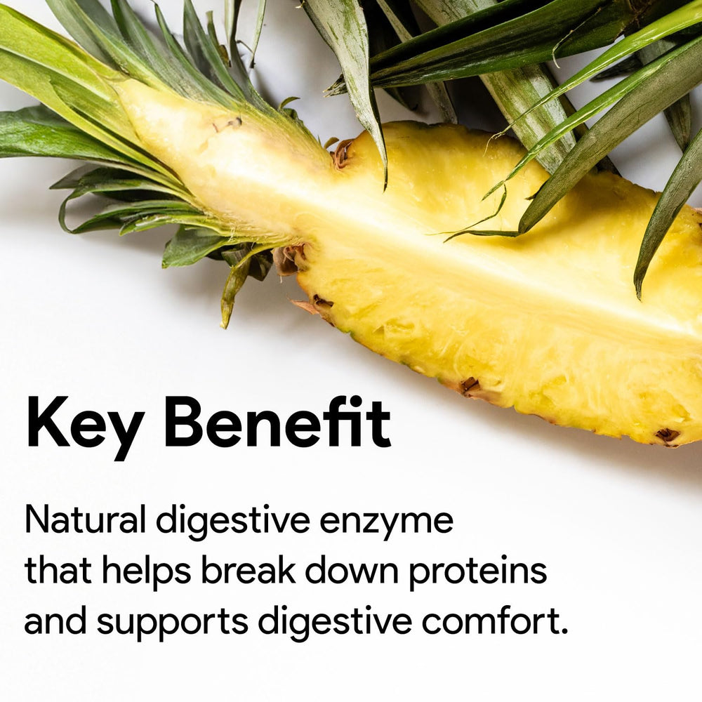 Non-GMO and vegan symbols with Nutridom Bromelain package