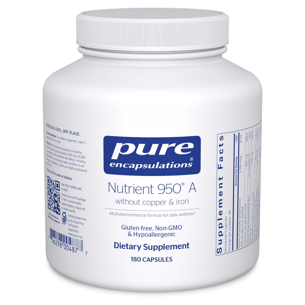 Pure Encapsulations Nutrient 950 A Without Copper & Iron bottle front