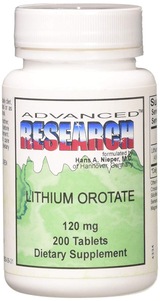 Nutrient Carriers Lithium Ootate 120 mg bottle - 200 tablets (Pack of 2) - image 1