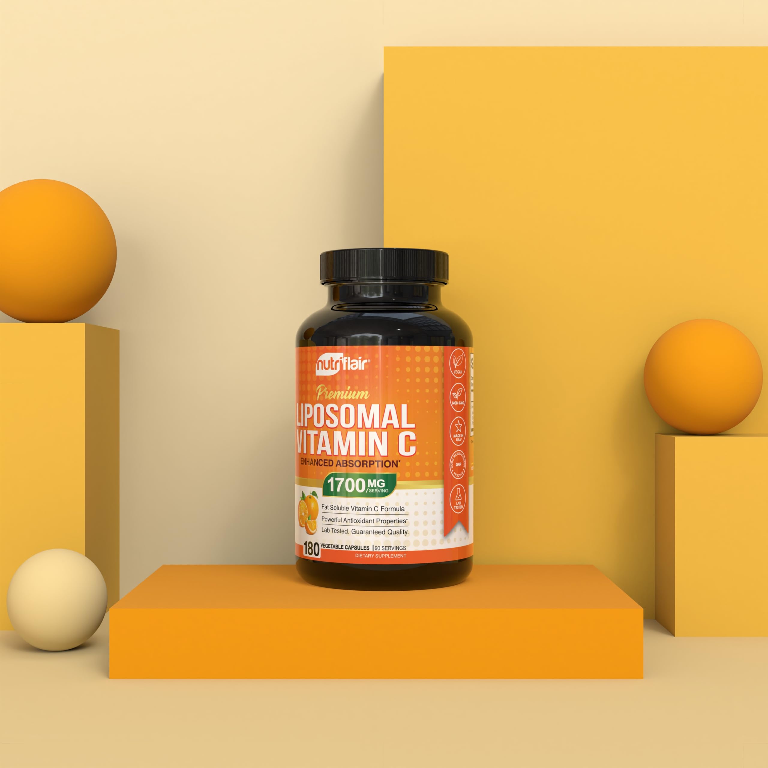 Digestive-friendly, non-acidic Liposomal Vitamin C
