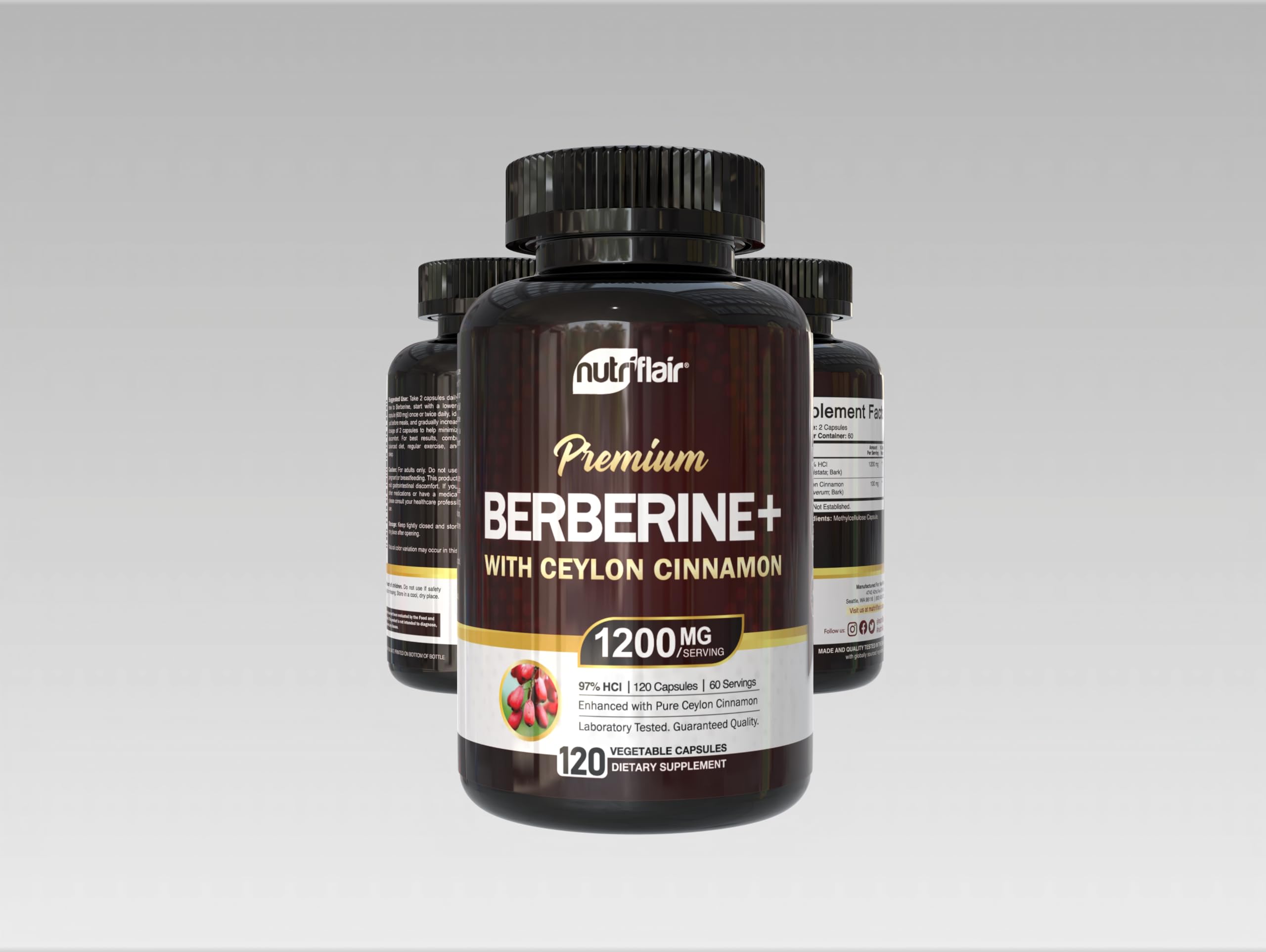 Independent lab testing certificate for NutriFlair Berberine Cinnamon.