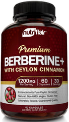 Close-up of NutriFlair Berberine HCL capsules