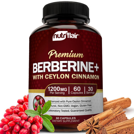 NutriFlair Berberine HCL 1200mg 60 capsules bottle - hero image