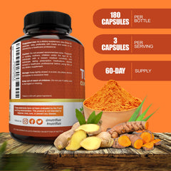 Bioperine absorption boost graphic for NutriFlair Turmeric Curcumin