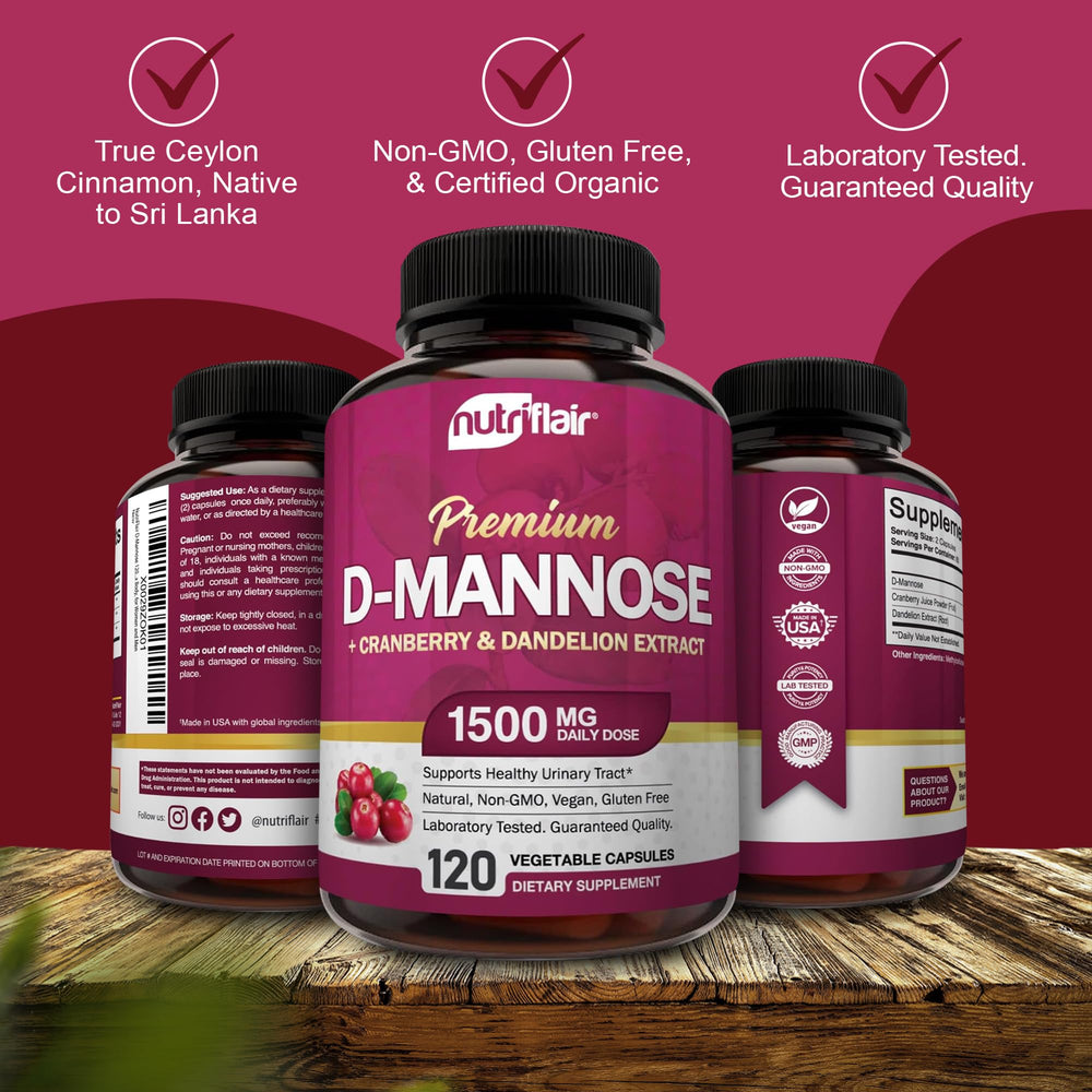 Made in USA manufacturing badge for NutriFlair D-Mannose