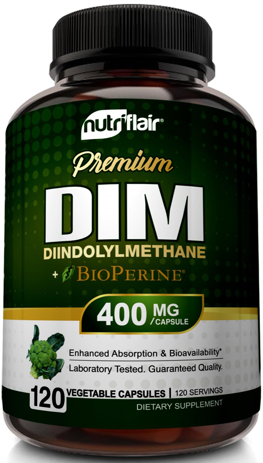 NutriFlair DIM 400mg bottle for hormone support and daily wellness