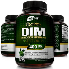 NutriFlair DIM closeup showing soft vegan capsules for daily use