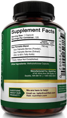 NutriFlair Saw Palmetto 120-count bottle with packaging