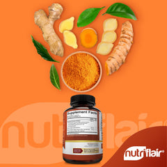 Joint support and antioxidant benefits illustration for NutriFlair Turmeric Curcumin