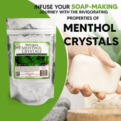 Menthol crystals suitable for home spa and steam