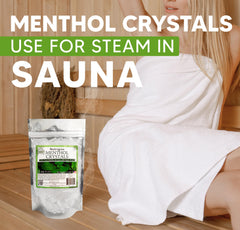Menthol crystal blends with essential oils like basil and eucalyptus