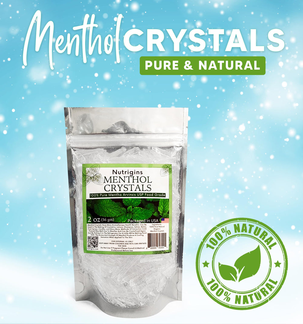Pure organic menthol crystals from mint plant