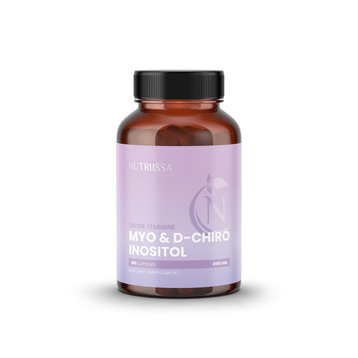 Nutriissa Divine Feminine bottle with Myo-Inositol 4000 mg and D-Chiro 100 mg (40:1) ratio