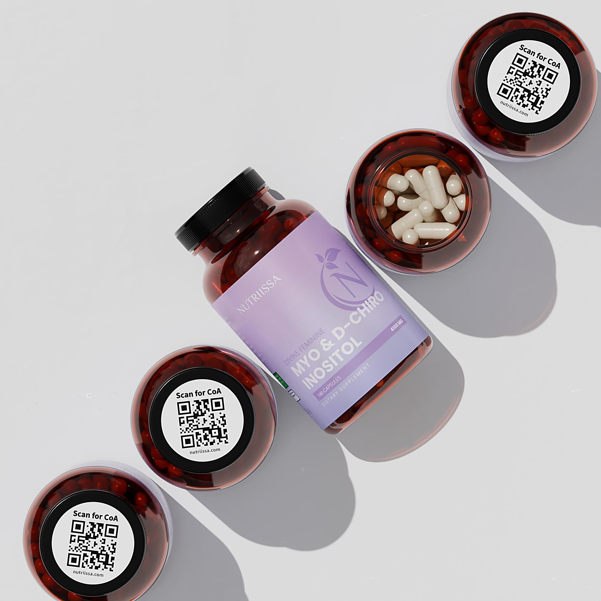 180 vegan capsules bottle side view