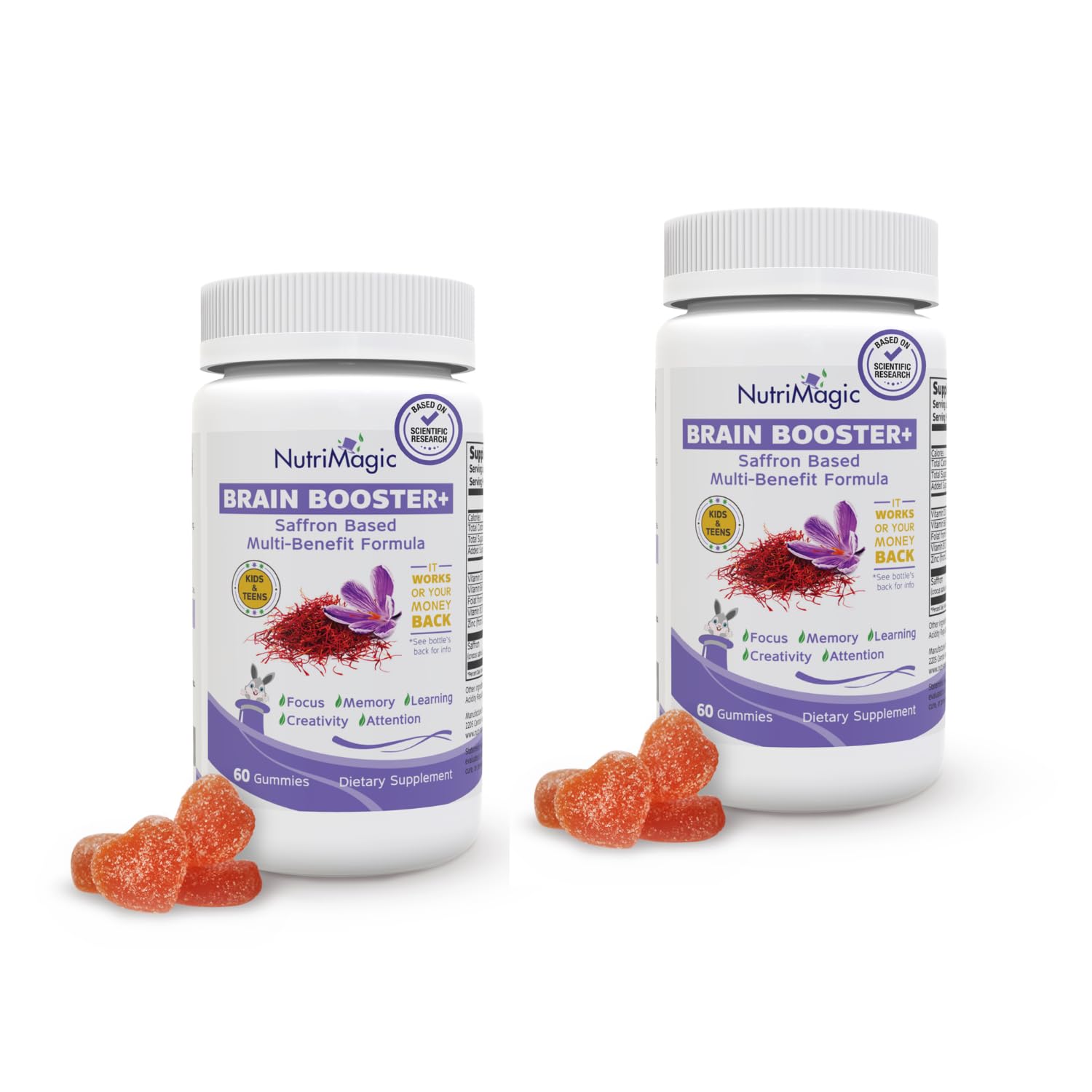Hero image: NutriMagic Brain Booster saffron gummies for kids