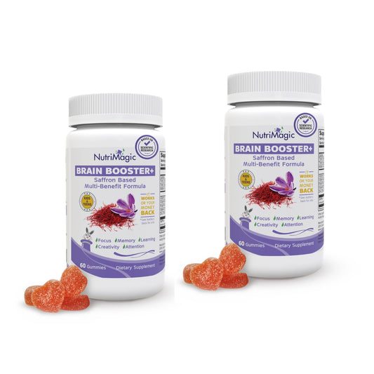 Hero image: NutriMagic Brain Booster saffron gummies for kids