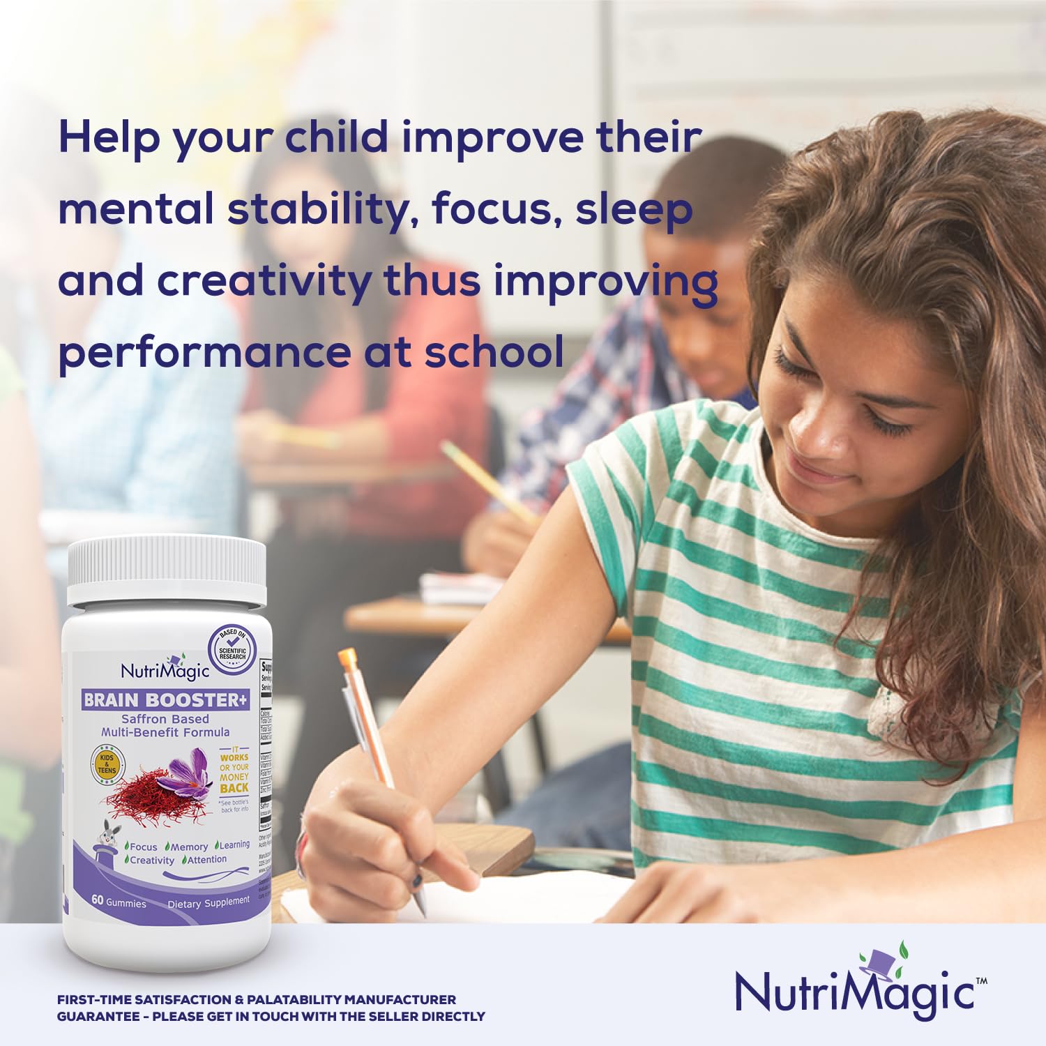 Non-GMO and clean label claim on NutriMagic packaging