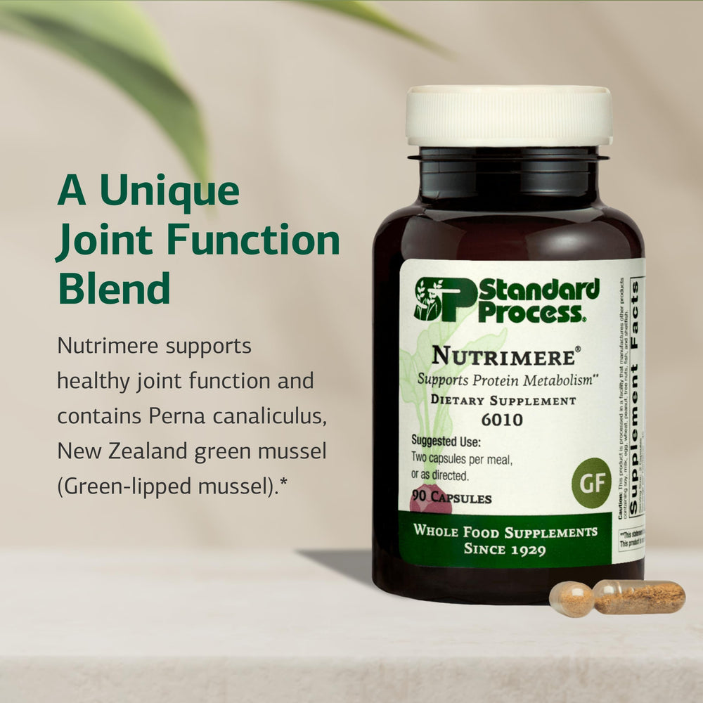 Nutrimere ingredients label showing Perna canaliculus and green-lipped mussel