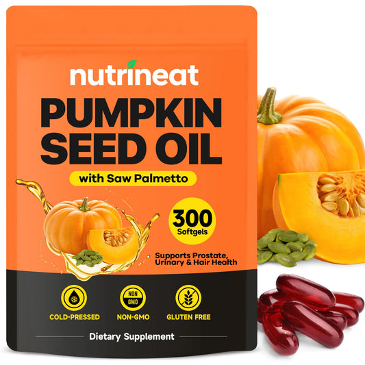 NutriNeat Pumpkin Seed Oil with Saw Palmetto bottle - 300 softgels
